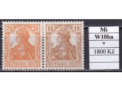 Deutsches Reich Mi W 10 ba po nálepce