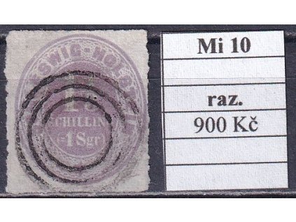 Schleswig-Holstein Mi 10 razítkované