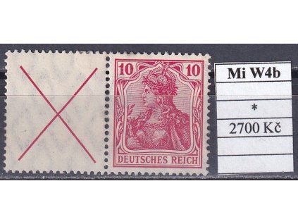 Deutsches Reich Mi W 4 b po nálepce