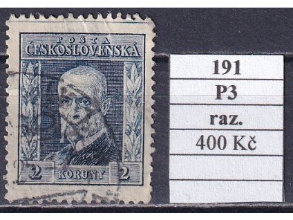 ČSR I 191 P3 razítkované