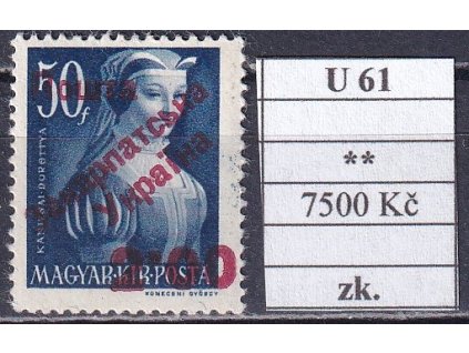 Zakarpatská Ukrajina U 61 svěží zkoušené