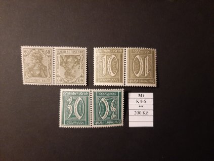 Deutsches Reich Mi K 4-6 svěží