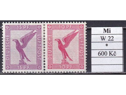 Deutsches Reich Mi W 22 po nálepce