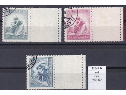 ČSR I 315-7 K set razítkované