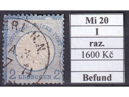Deutsches Reich Mi 20 I razítkované Befund