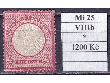 Deutsches Reich Mi 25 VIIIb po nálepce