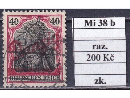 Danzig Mi 38 b razítkované zkoušené