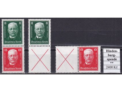 Deutsches Reich Hindenburgspende kompletní svěží