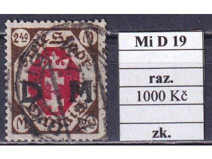 Danzig Mi D 19 razítkované zkoušené