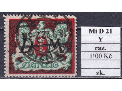 Danzig Mi D 21 Y razítkované zkoušené
