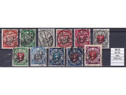 Danzig Mi D 41-51 razítkované