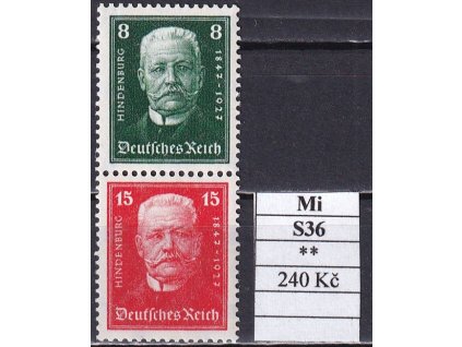 Deutsches Reich Mi S 36 svěží