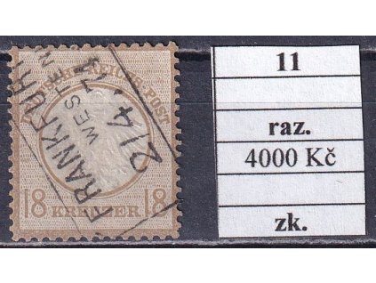 Deutsches Reich Mi 11 razítkované zkoušené