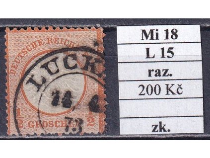 Deutsches Reich Mi 18 L 15 razítkované zkoušené