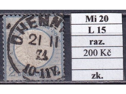 Deutsches Reich Mi 20  L 15 razítkované zkoušené