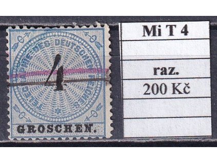 Deutsches Reich Mi T 4 razítkované