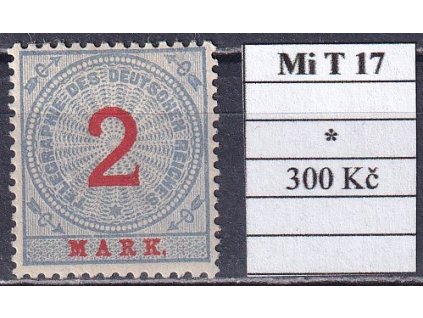 Deutsches Reich Mi T 17 po nálepce