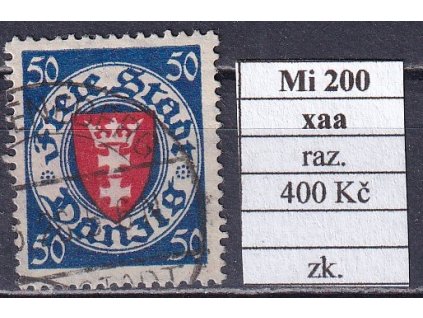 Danzig Mi 200 xaa razítkované zkoušené