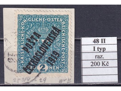 ČSR I 48 II I. typ razítkované