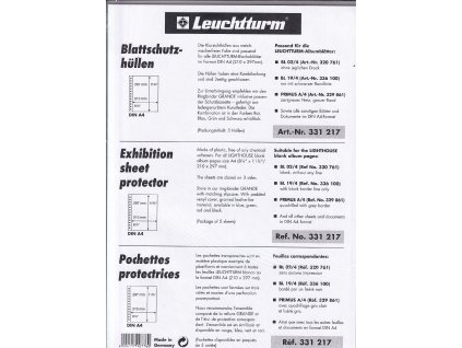 Leuchtturm obaly na A4 albumové listy
