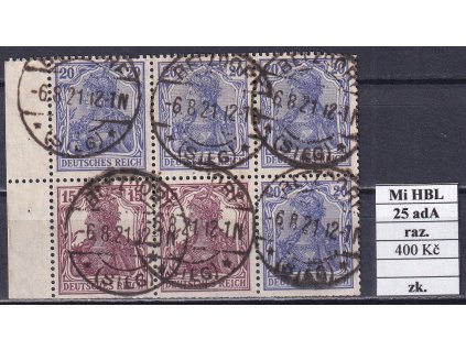 Deutsches Reich Mi 25 adA razítkované zkoušené