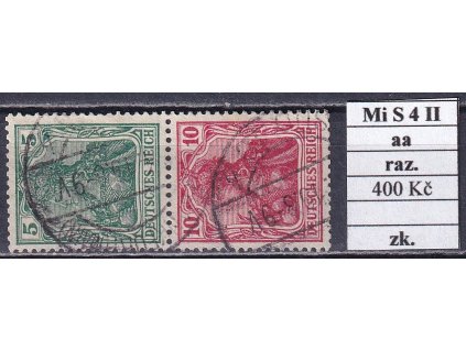 Deutsches Reich Mi S 4 II aa razítkované zkoušené