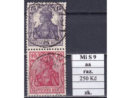 Deutsches Reich Mi S 9 aa razítkované zkoušené