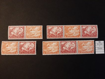 Deutsches Reich Mi W 55-8 po nálepce