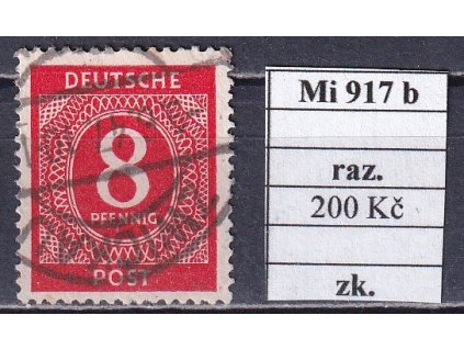 Kontrollrat Mi 917 b razítkované zkoušené