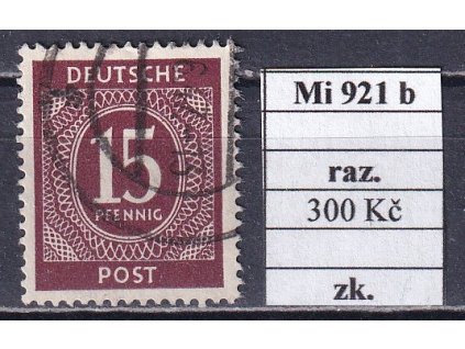 Kontrollrat Mi 921 b razítkované zkoušené