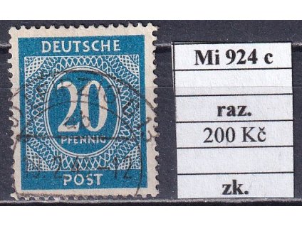 Kontrollrat Mi 924 c razítkované zkoušené