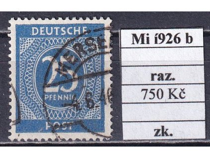 Kontrollrat Mi 926 b razítkované zkoušené