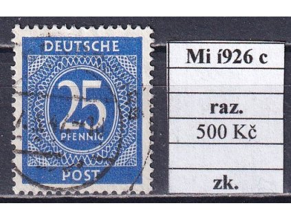 Kontrollrat Mi 926 c razítkované zkoušené