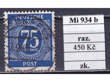 Kontrollrat Mi 934 b razítkované zkoušené
