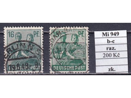 Kontrollrat Mi 949 b-c razítkované zkoušené