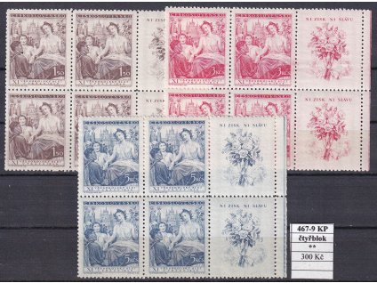 ČSR II 467-9 KP čtyřblok svěží