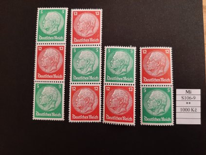 Deutsches Reich Mi S 106-9 svěží
