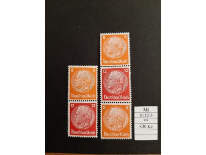 Deutsches Reich Mi S 112-3 svěží