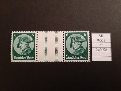 Deutsches Reich Mi WZ 9 svěží