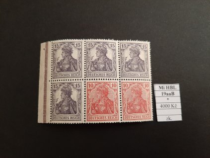 Deutsches Reich Mi HBL 19 aaB po nálepce zkoušené