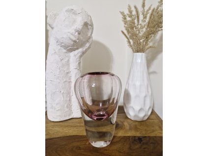 Krásná masivní váza z hutního skla - Josef Hospodka