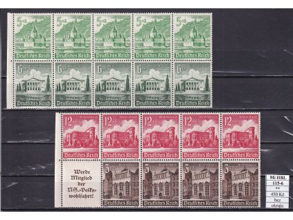 Deutsches Reich Mi HBL 115-6 bez okraje svěží