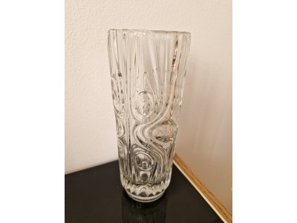 Čirá váza z lisovaného skla - František Pečený