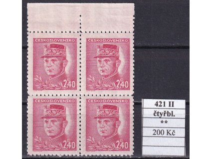ČSR II 421 II čtyřbloky svěží