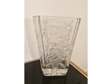 Trojboká celobroušená váza "Ráno, poledne, večer"