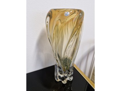 Krásná váza z hutního skla - Borocrystal Nový Bor