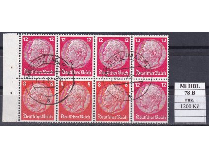 Deutsches Reich Mi HBL 78 B razítkované