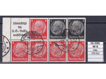 Deutsches Reich Mi HBL 88 B razítkované