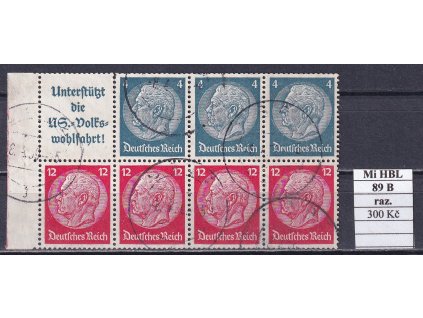 Deutsches Reich Mi HBL 89 B razítkované