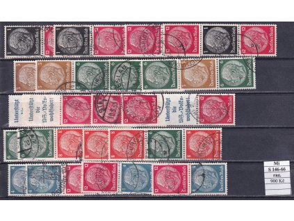 Deutsches Reich Mi S 146-66 razítkované